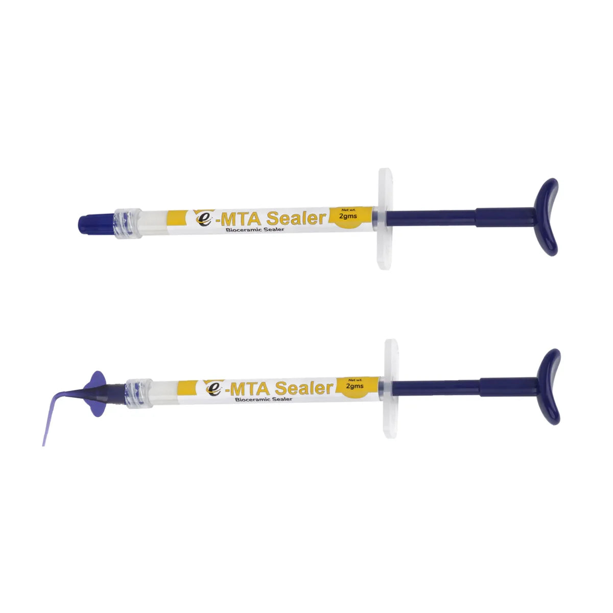 Beetle Dental Kids e-Dental MTA sealer for root canal. Two syringes with blue plungers and tip