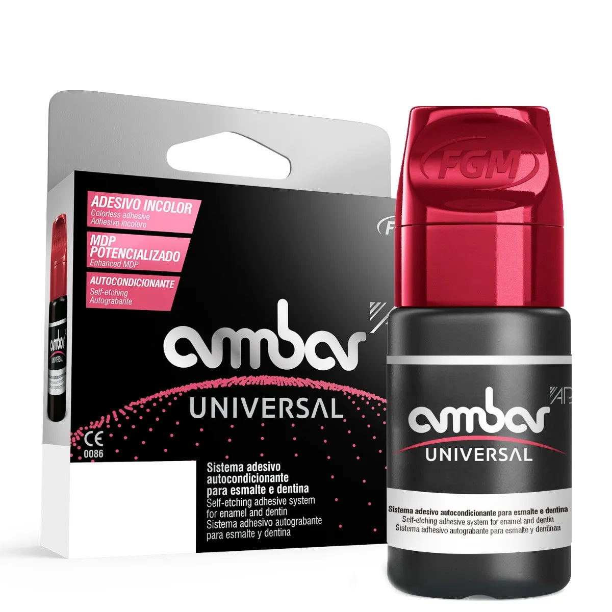 FGM Ambar Universal APS bonding agent bottle and retail box for enamel and dentin bonding