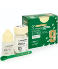 GC 9 posterior dental product with powder and liquid for dental restorations in an easy-to-use package