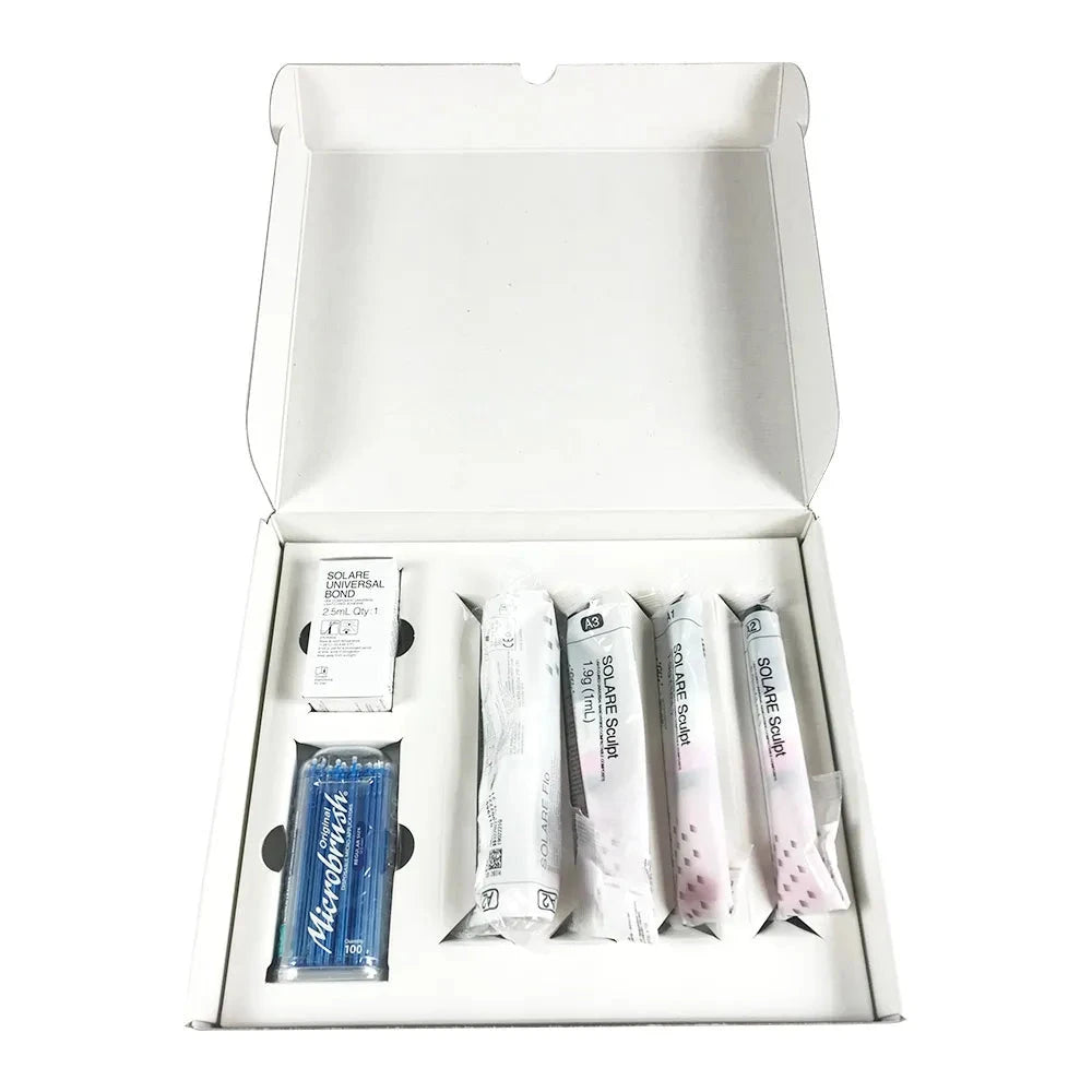 GC Solare Sculpt Composite dental kit featuring various materials for restorative procedures