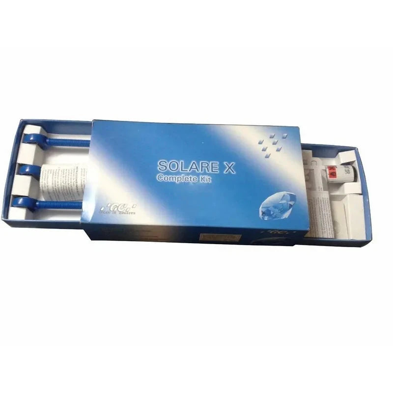 GC Solare X composite syringe complete kit with applicators and instructions for dental use