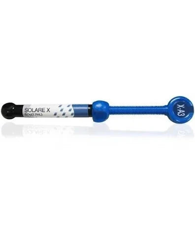 GC Solare X composite syringe in blue for dental applications and restorations