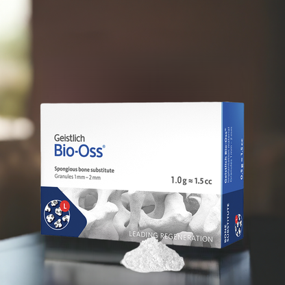 Geistlich Bio-Oss sponge-like bone substitute granules for dental regeneration, perfect to buy Geistlich Bio Oss online.