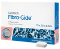 Geistlich Fibro-Gide collagen matrix packaging with one matrix size 15 x 20 x 6 mm for dental regeneration