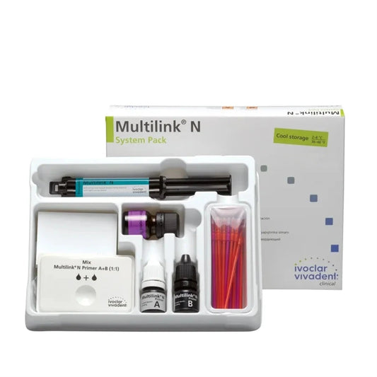Ivoclar Multilink N cement kit featuring a complete system pack with all necessary components