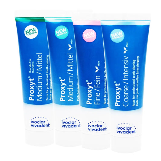Ivoclar Proxyt polishing paste set in four tubes for professional tooth cleaning