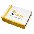 Kids-e-Dental E-MTA Mineral Trioxide Aggregate pediatric dental repair kit box in white and yellow
