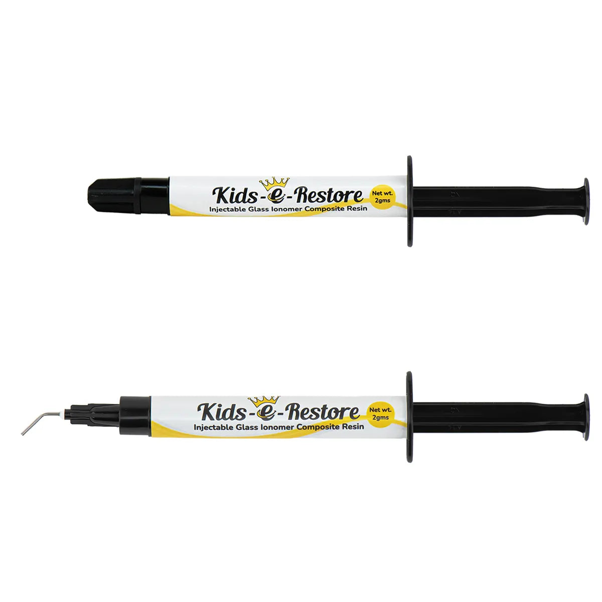 Beetle Dental Kids e Restore injectable syringes for pediatric restorations self adhesive flowable GIC for kids
