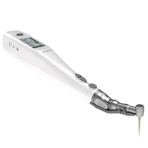 Beetle Dental Marathon Endo A Class endomotor with apex locator. White cordless endomotor handpiece with display
