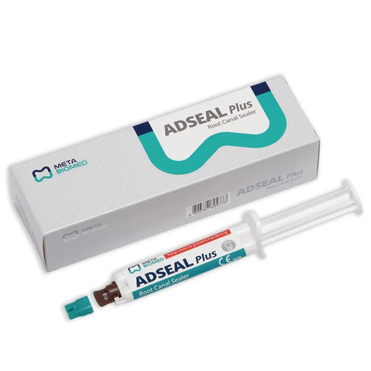 Meta Biomed Adseal Plus Root Canal Sealer in Syringe with Packaging for Dental Procedures