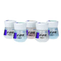 Five jars of Noritake Cerabien ZR porcelain dental ceramic powders by Beetle Dental for zirconia crown layering and staining