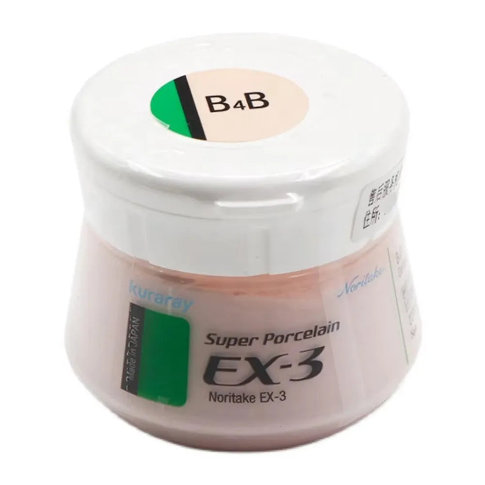 Noritake Super Porcelain EX-3 Body dental porcelain jar pink powder with white lid for ceramic restorations