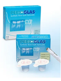 Beetle Dental Novabone Perioglass bone graft packaging with synthetic bone graft particulate and applicator