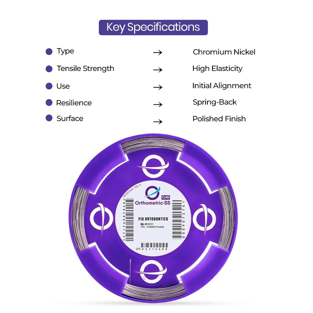 Beetle Dental Orthodontic Stainless Steel Wire Roll with High Elasticity and Polished Finish for Initial Alignment