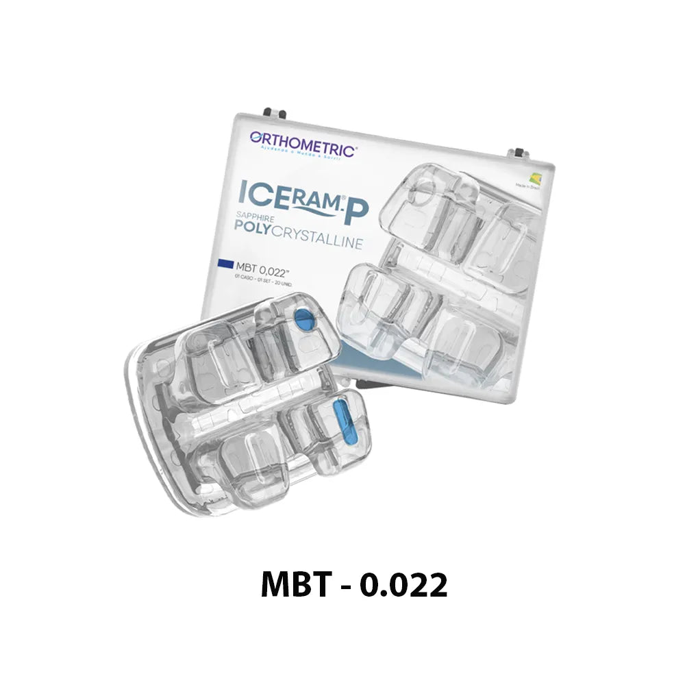 Beetle Dental polycrystalline ceramic bracket kit in clear packaging with labeled sections