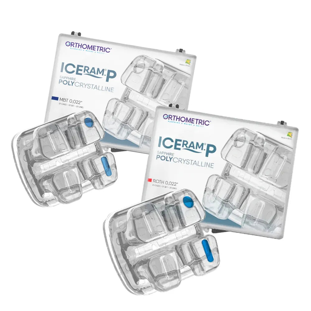Polycrystalline ceramic bracket kit from Beetle Dental for orthodontic use with clear brackets