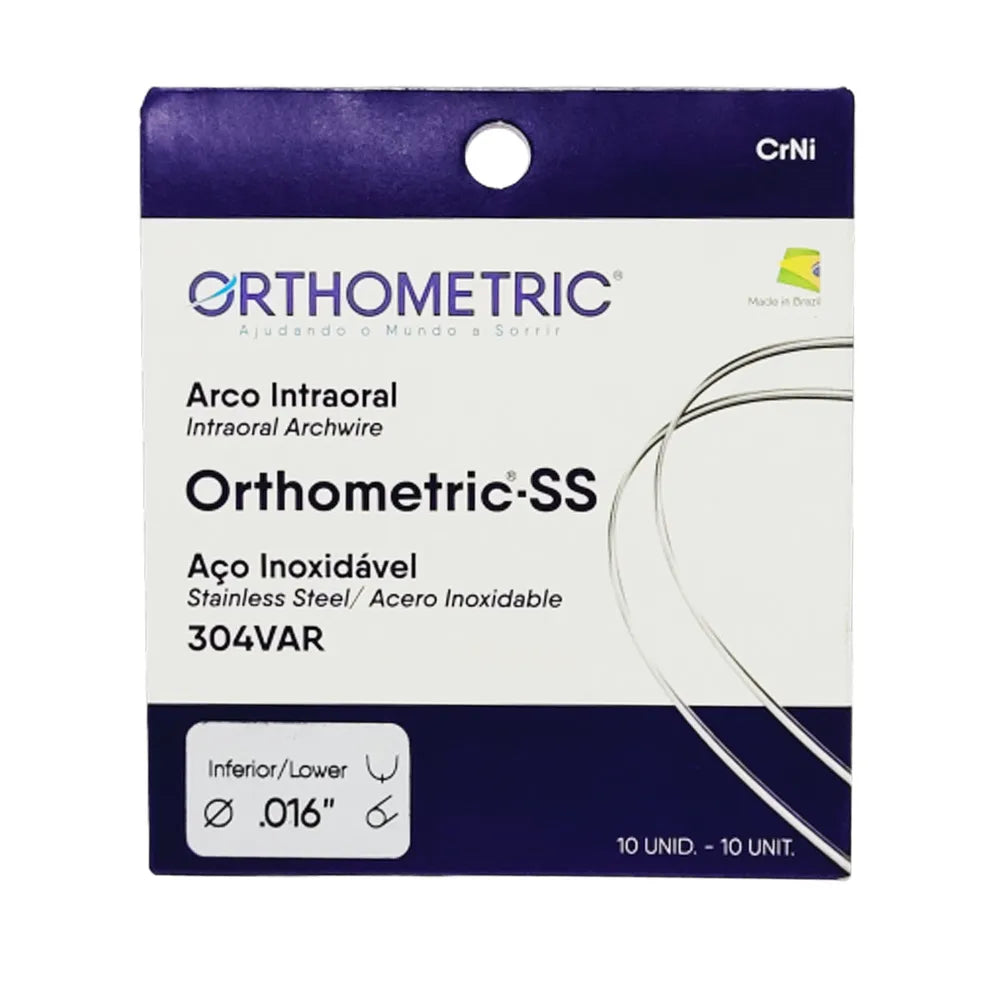 Orthometric SS archwires pack with stainless steel 304VAR for dental use
