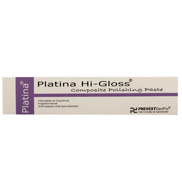 Beetle Dental Platina Hi-Gloss dental polishing paste tube for composite polishing with no splatter formula