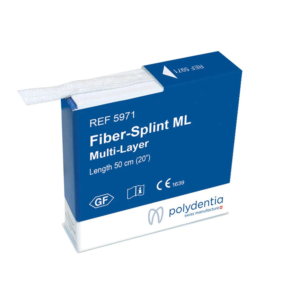 Polydentia fiber splint dental Fiber Splint ML multi layer 50 cm blue box for dental splinting