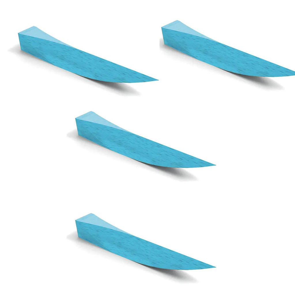 Blue polydentia interdental wood wedges set tapered wooden dental wedges on white background for tooth separation