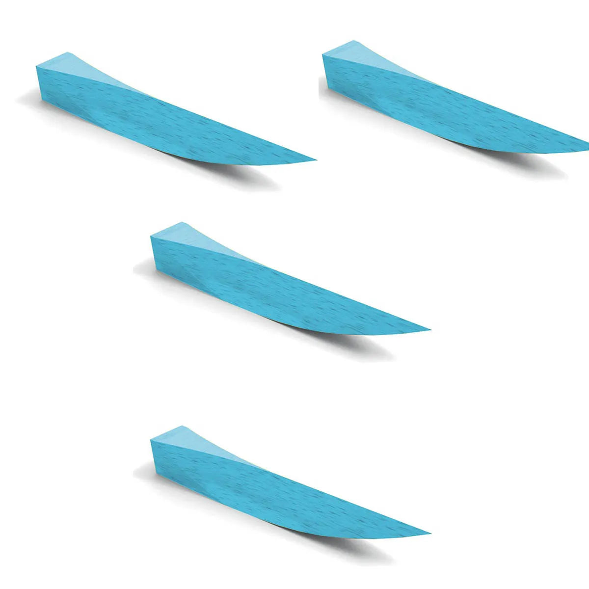 Blue polydentia interdental wood wedges set tapered wooden dental wedges on white background for tooth separation