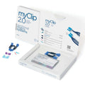 Polydentia MyClip 2.0 sectional matrix system kit open box showing rings wedges and refills for dental restorations