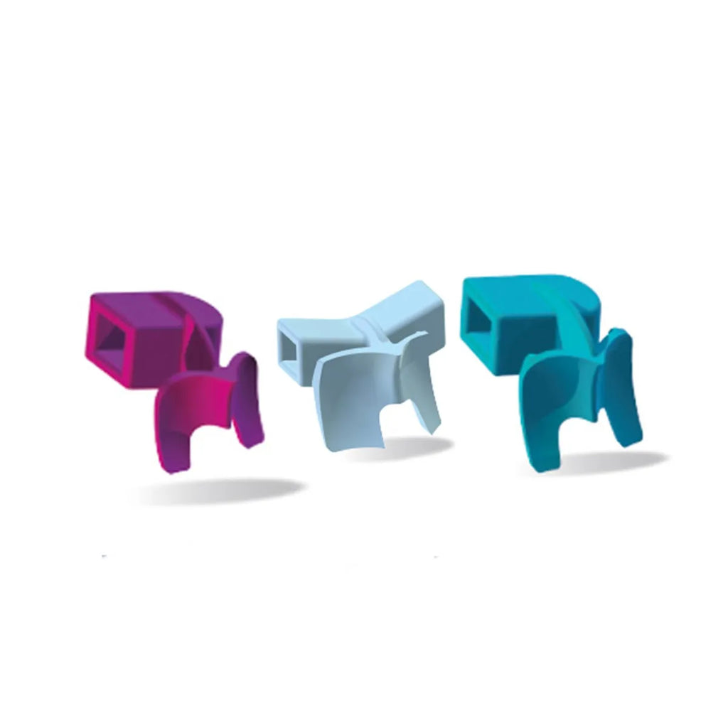 Beetle Dental Polydentia Mytines dental matrix tines in magenta light blue and teal for sectional matrix placement
