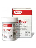 Premier RC-Prep root canal preparation cream. White jar and box packaging with red label for endodontic use