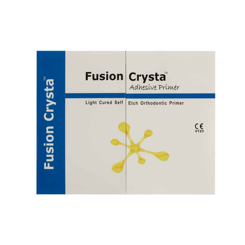 Prevest Fusion Crysta adhesive primer packaging with light cured self etch orthodontic primer