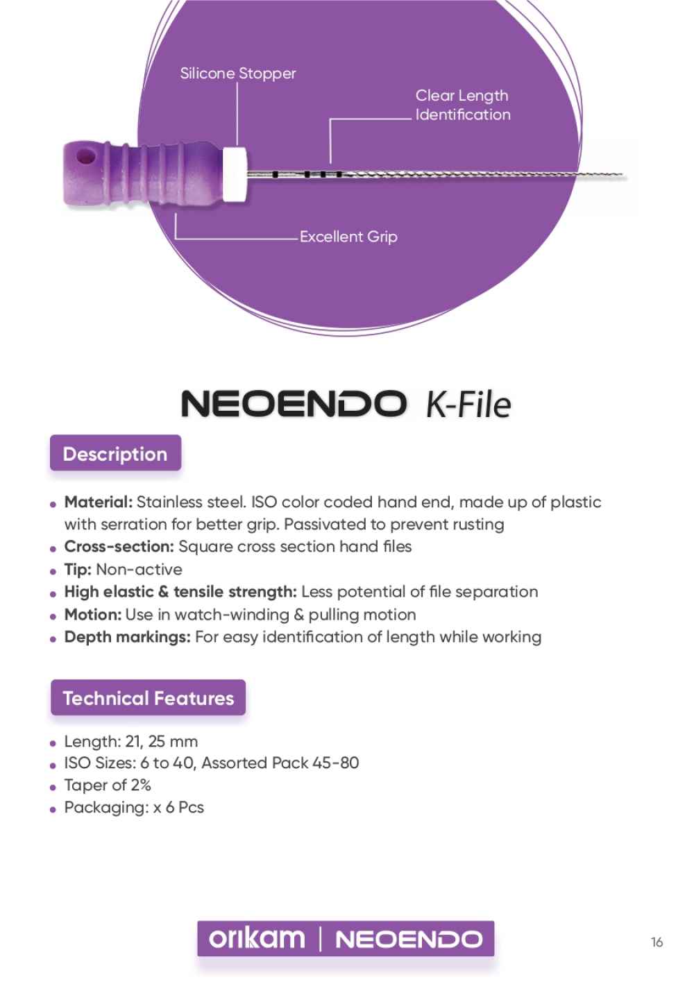 Neo endo K file
