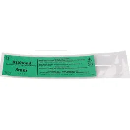 Ribbond dental splint fiber 3mm roll in clear packaging with green label for dental splinting repairs