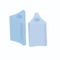 Polydentia Quickmat Silicone Tubes two light blue dental silicone wedges with top hole for matrix band stabilization