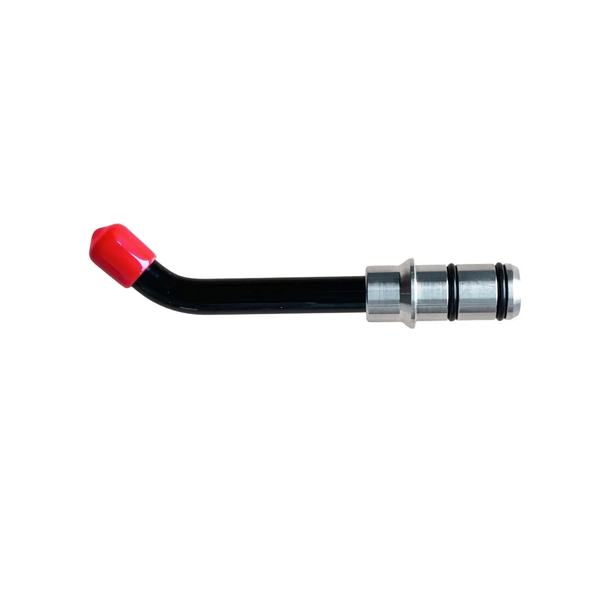 Beetle Dental Woodpecker LED D Light Probe angled black tip with red protective cap and metal base