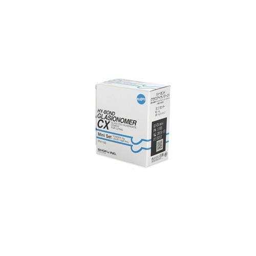 Shofu CX luting and lining mini set packaging for dental use with clear product labeling