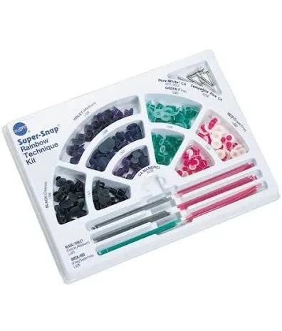 Shofu Super Snap Kit featuring various dental polishing discs and application tools for effective dental procedures