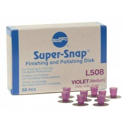 Shofu Super Snap refills dental in violet color for polishing and finishing composite restorations