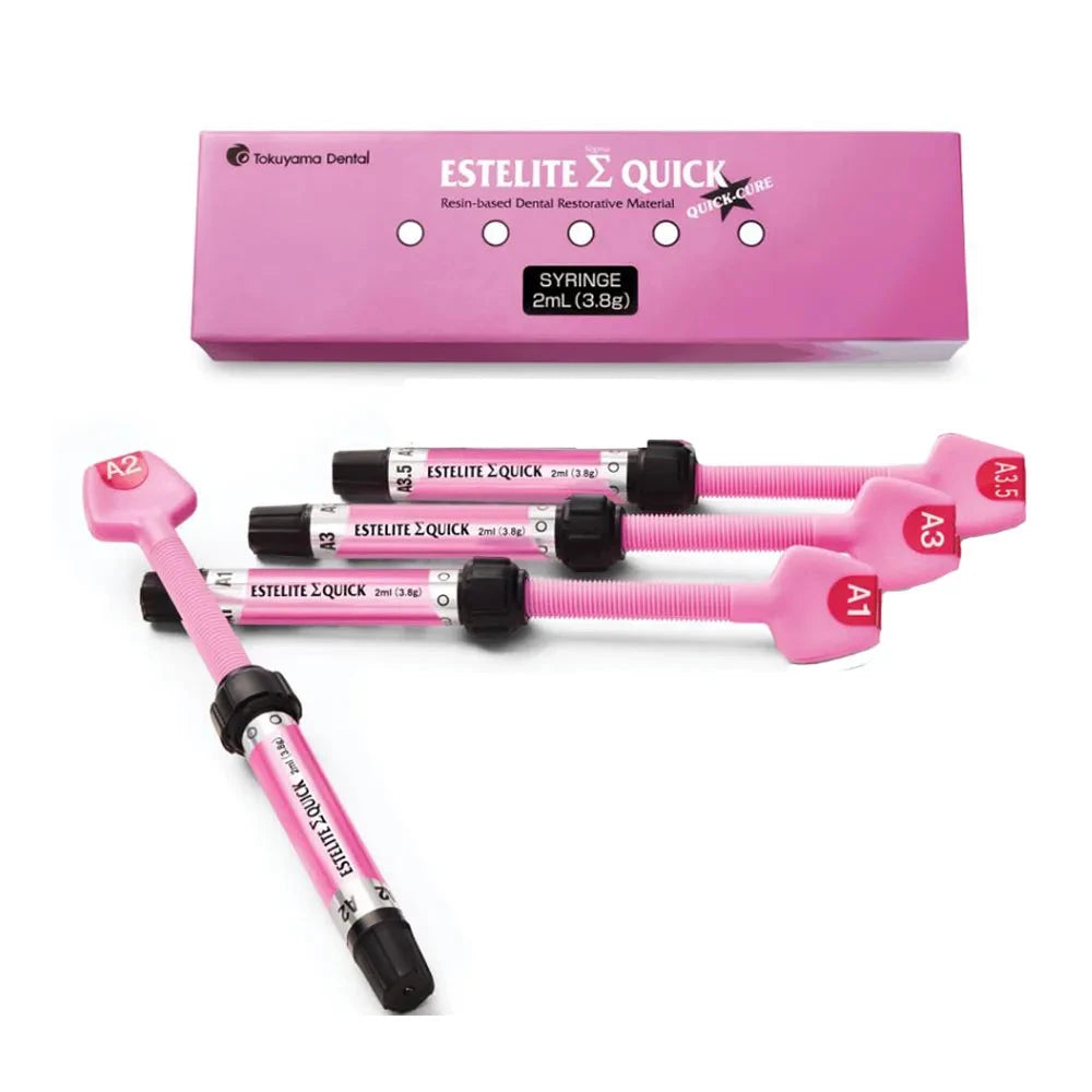 Tokoyama Estelite Quick purchase includes four syringes in various shades for dental restorations