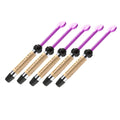 Set of six Tokoyama LX5 posterior composite syringes with purple dispensing tips for dental use