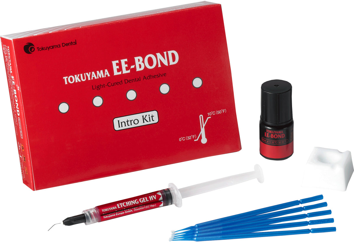 Tokuyama EE Bond Kit with Light-Cured Dental Adhesive, Etching Gel, and Application Tips for Dental Use