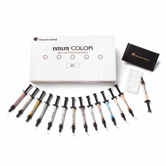 Tokoyama Estellite Color Flowable Composite Kit with multiple syringes for dental applications