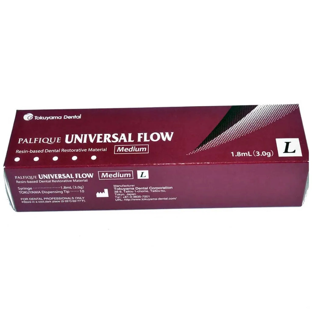 Tokuyama Palifique Universal Flow dental composite in a 1.8ml package for dental restorations