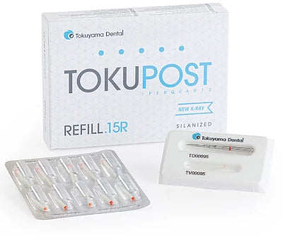 Tokuyama Tokupost refill pack with x-ray transparent posts for dental applications