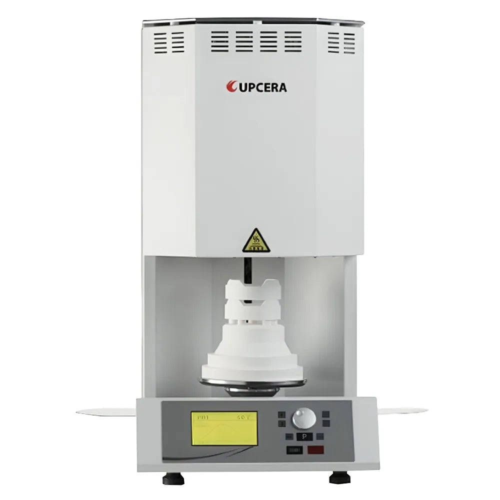 Upcera GT1 zirconia sintering furnace with digital display and sleek design for dental applications