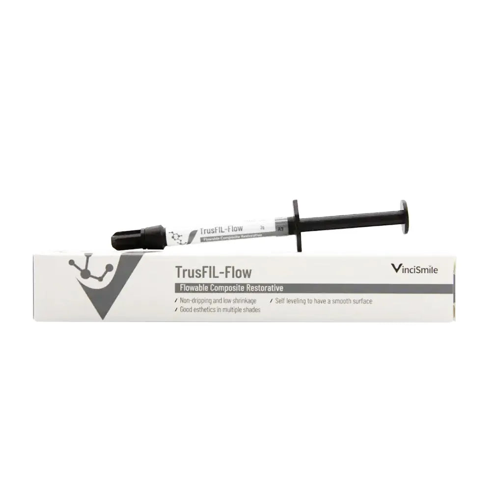 Vincismile Trusfil-flow flowable composite syringe and packaging for dental restorations by Beetle Dental