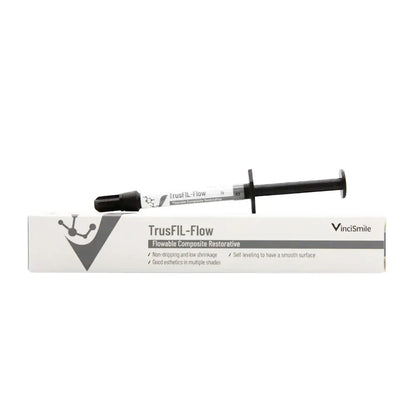 Vincismile Trusfil-flow flowable composite syringe and packaging for dental restorations by Beetle Dental