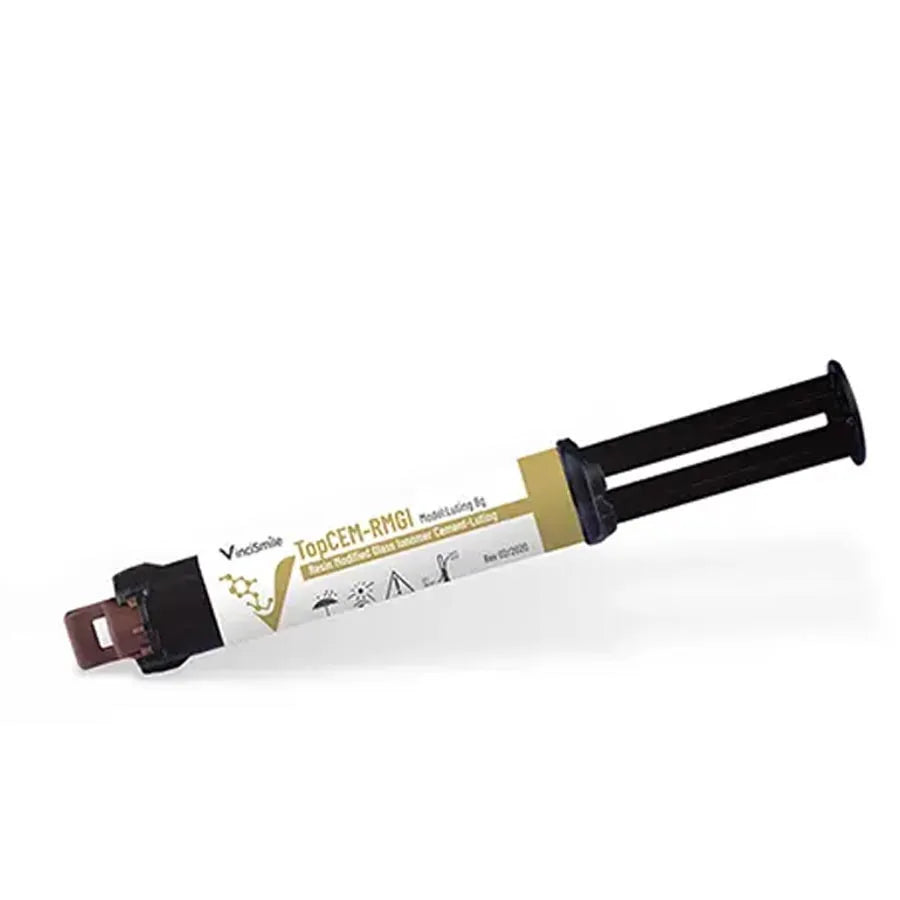 Beetle Dental automix dual barrel syringe containing Vincismile TopCEM RMGIC luting cement
