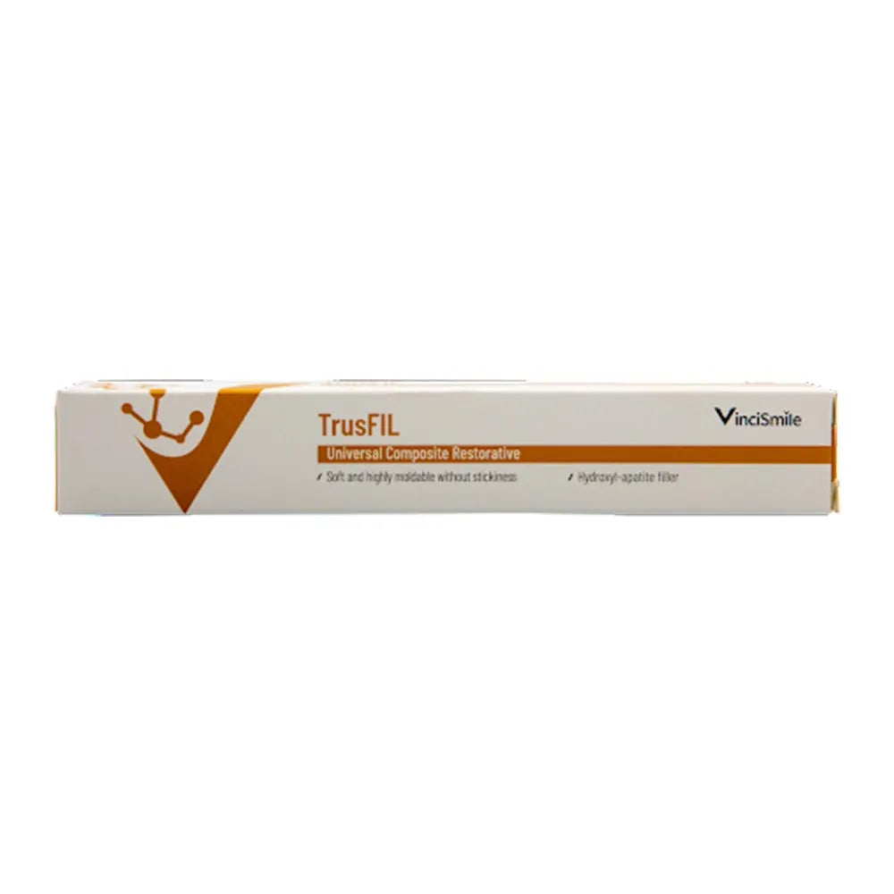 Vincismile Trusfil Universal Composite restorative dental syringe box white orange packaging