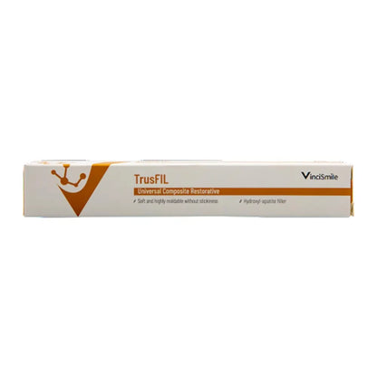 Vincismile Trusfil Universal Composite restorative dental syringe box white orange packaging