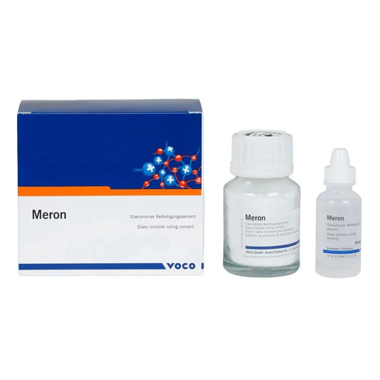 Voco Meron dental cement kit with glass ionomer luting components for dental applications