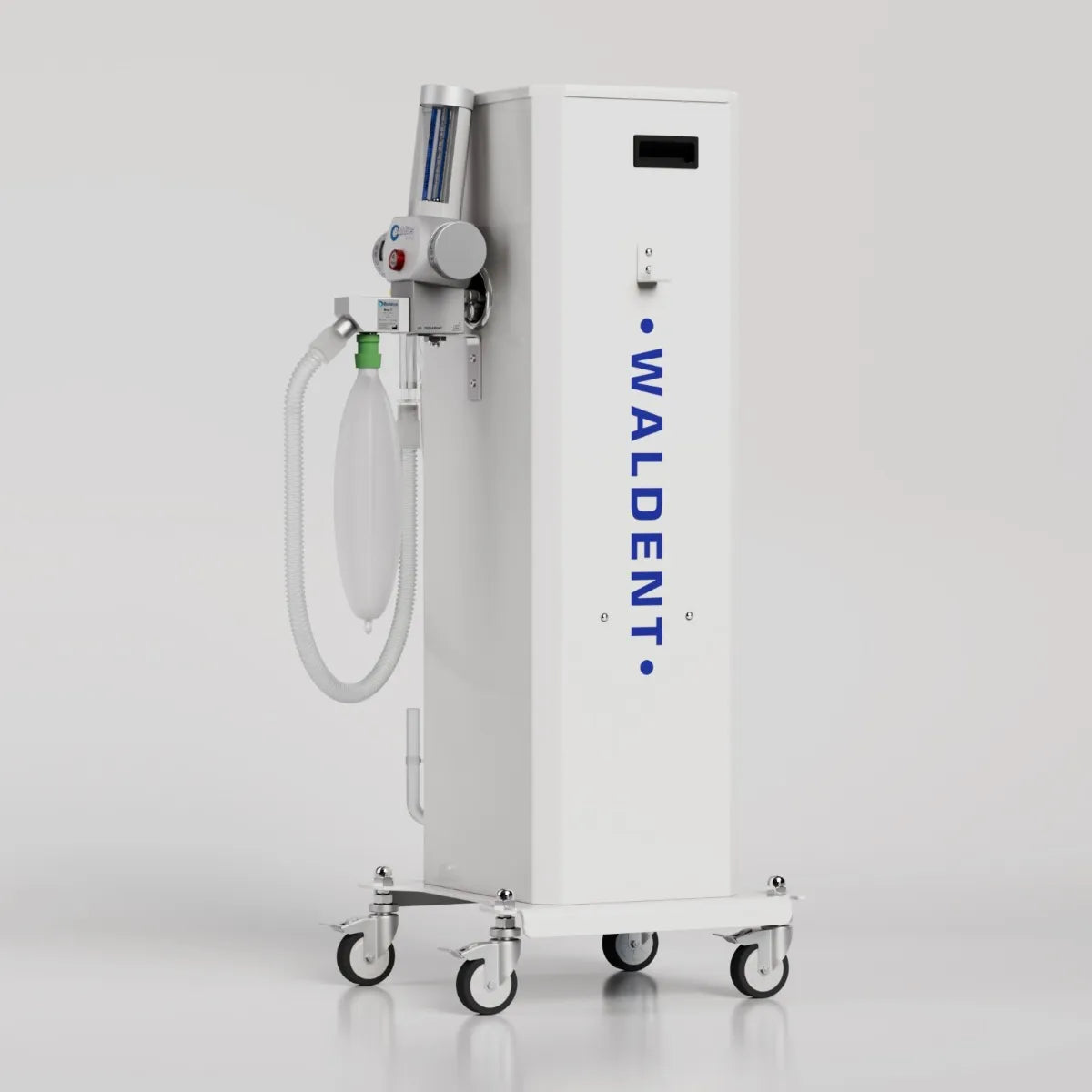 Beetle Dental mobile oxygen nitrous oxide sedation unit on wheels with flowmeter and reservoir bag
